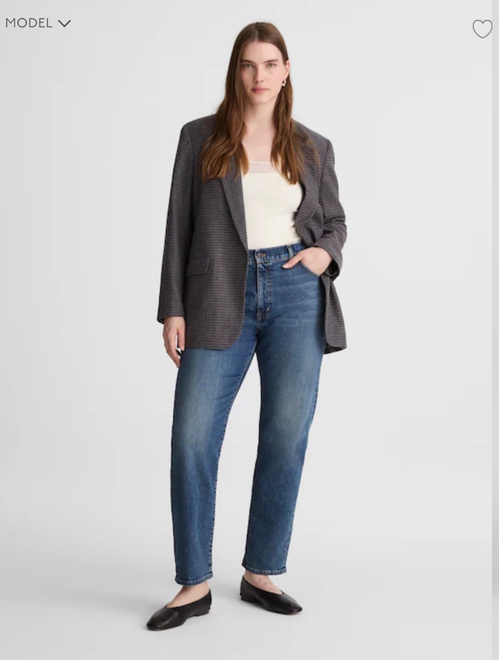 Madewell The Jules Slim-Straight Jean Mid-Rise Ankle Blue Concho Wash Size 29